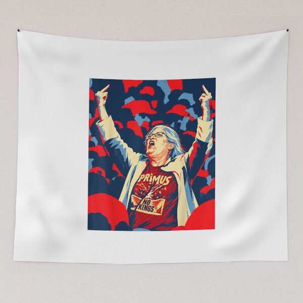 Item preview, Defiant Protest Portrait in Red and Blue designed and sold by LorenaVirex.