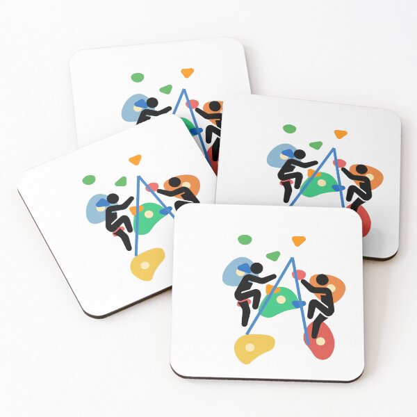 Item preview, Colorful Bouldering Holds – Abstract Indoor Climbing Route Art designed and sold by kuikai123.