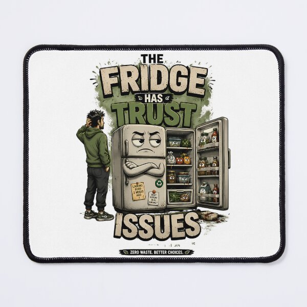 Item preview, The Fridge Has Trust Issues Funny Food Waste Zero Waste Design designed and sold by Papsin.