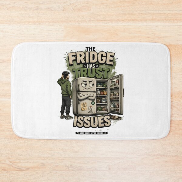 Item preview, The Fridge Has Trust Issues  Funny Food Waste  Zero Waste Design designed and sold by Papsin.