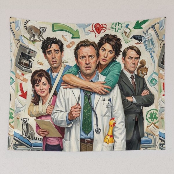 Item preview, Green Wing Medical Comedy Fine Art Tribute designed and sold by Art's Diner.
