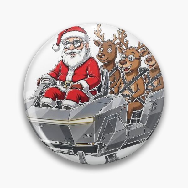 Item preview, Cyber Santa Tesla Sleigh - Santa Claus Cybertruck Reindeer Funny Christmas designed and sold by Csaba1983.