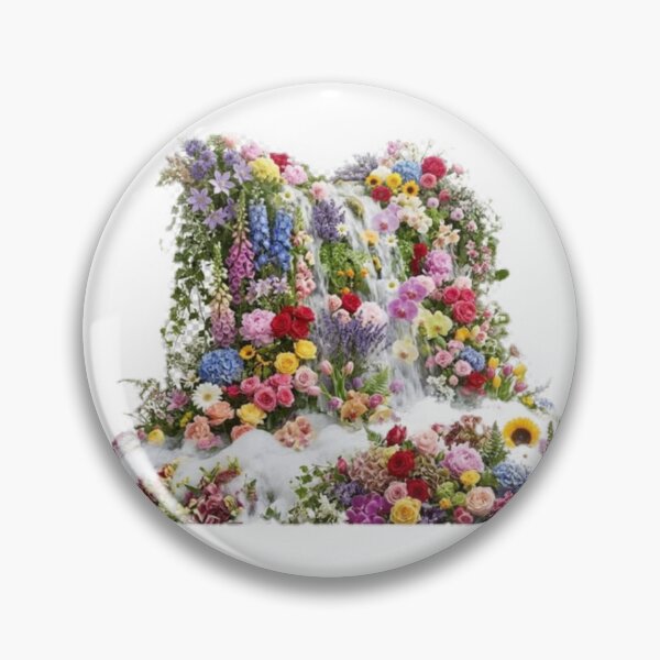 Item preview, Vibrant Waterfall of Flowers Botanical Still Life on Black designed and sold by Marip1974.