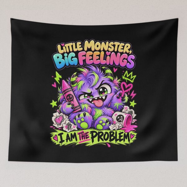 Item preview, LMBF - Chaotic Cute Monster I Am the Problem Humor designed and sold by aventi24.