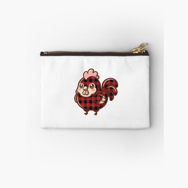 Item preview, Red Black Buffalo Plaid cute Rooster Silhouette designed and sold by PinkyDona.