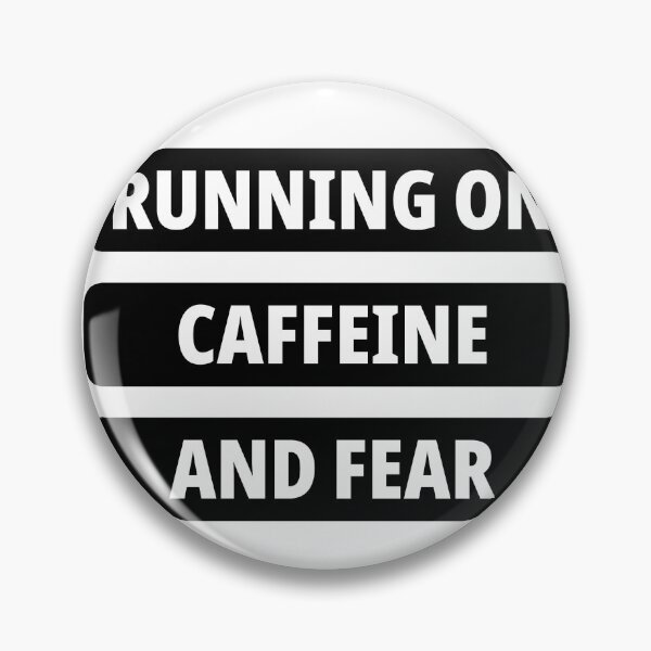 Item preview, Running On Caffeine And Fear Funny Halloween Sticker designed and sold by PRIME4YOU.