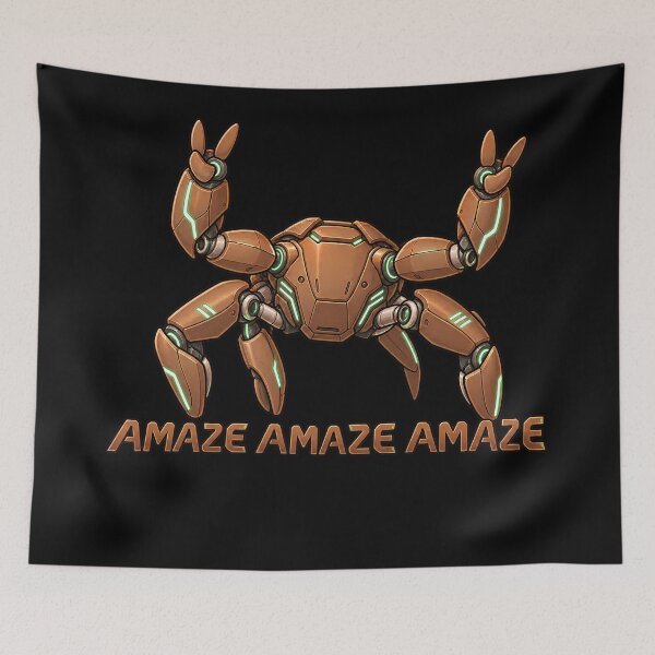 Item preview, Futuristic Crab Robot Peace Sign Sticker designed and sold by Bob Meme Life.