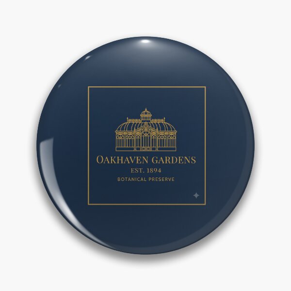 Item preview, Oakhaven Gardens Botanical Preserve Vintage Greenhouse Gold & Navy Blue Art designed and sold by LexaArtworks.