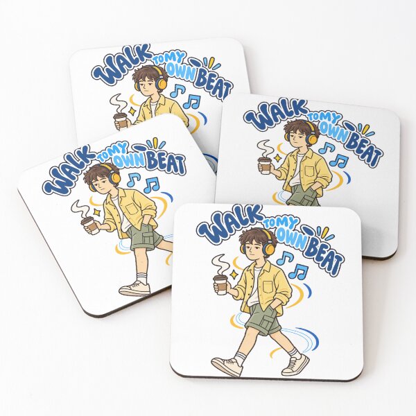 Item preview, Walk To My Own Beat Guy Coffee Headphones designed and sold by Nicha Studio.