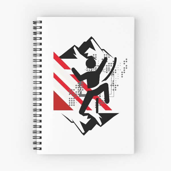 Item preview, Abstract Rock Climbing – Red White Geometric Sports Art designed and sold by kuikai123.