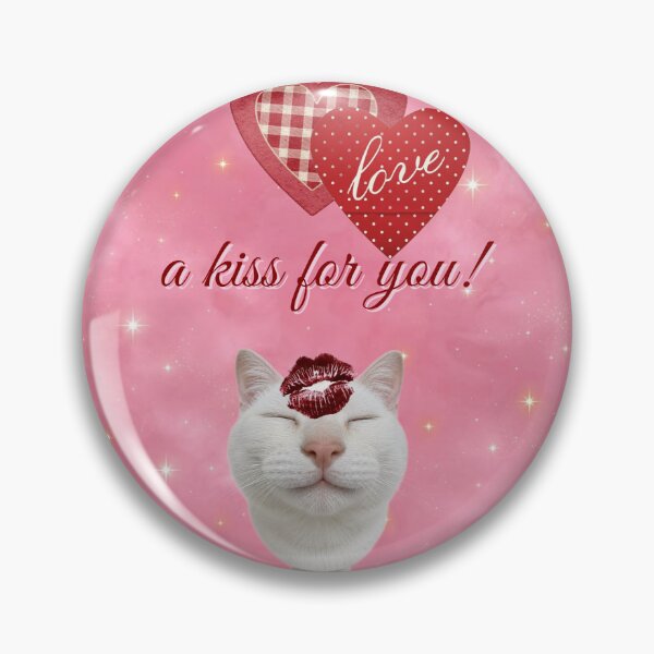 Item preview, a kiss for you valentines day kitten designed and sold by bukopandangirl.
