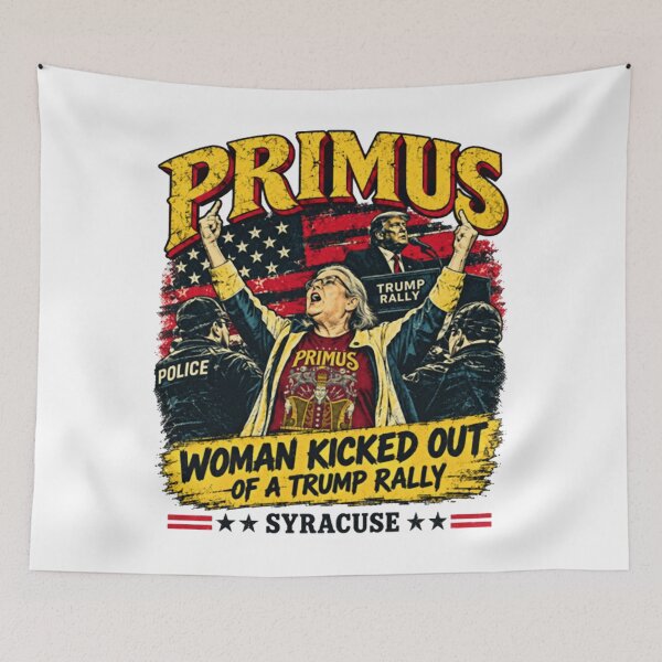 Item preview, Aunt Sue Middle Finger Trump Rally, Primus Syracuse, Political Protest, Vintage Rally designed and sold by ArchibaldStone.