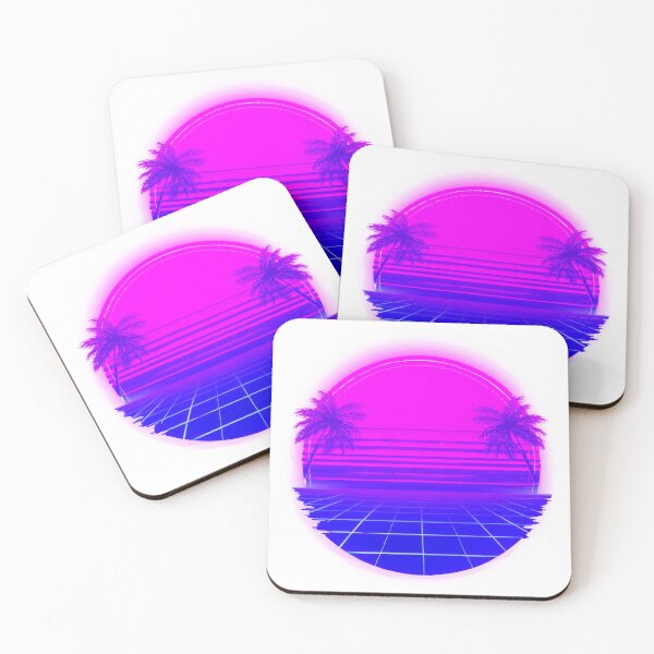 Item preview, 80s Synthwave Neon Grid Sunset Retro Palm Tree Horizon designed and sold by pietini.