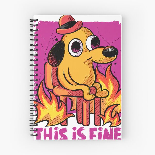 Item preview, This Is Fine Dog Meme designed and sold by OMITTEROMINOUS.