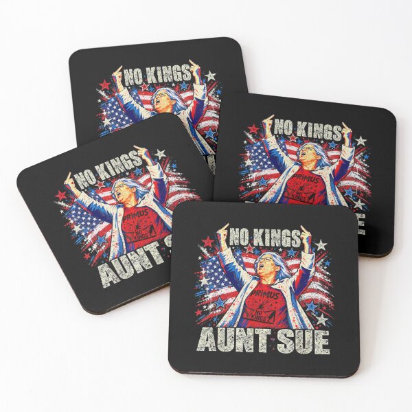 Item preview, Aunt Sue No Kings Primus Distressed Flag Middle Finger Rally Funny Apparel Gift designed and sold by ArchibaldStone.