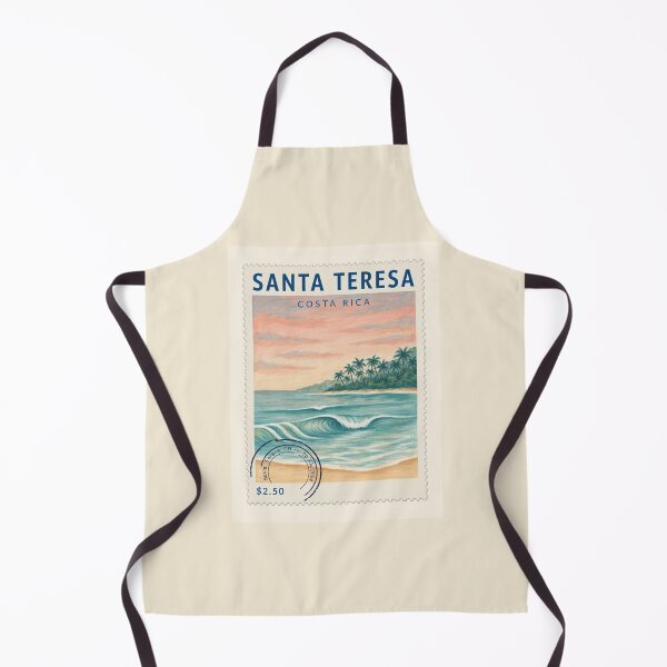 Item preview, Santa Teresa Costa Rica Surf Coast Stamp Art Print designed and sold by stickercuffs.