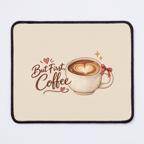 Item preview, But First Coffee – Cute Coffee Lover Gift, Aesthetic Latte Design designed and sold by 1DreamerShop.