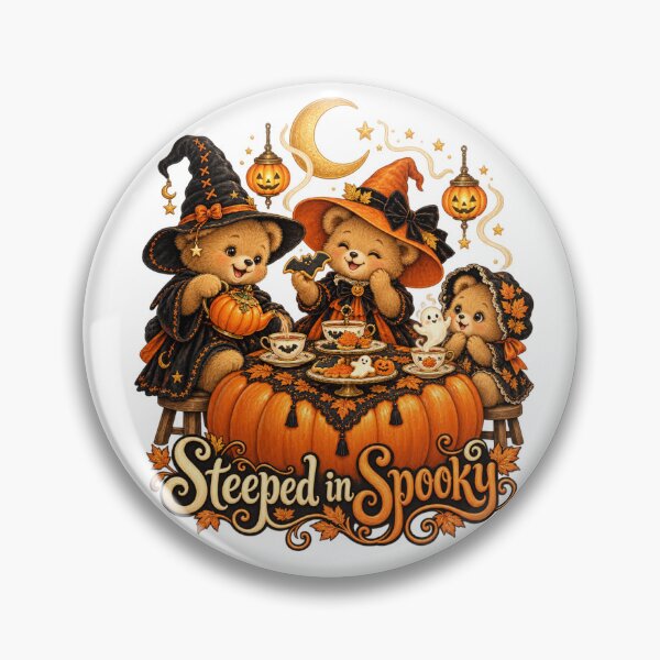 Item preview, Steeped in Spooky – Teddy Bear Witch Tea Party designed and sold by MD Sweet.