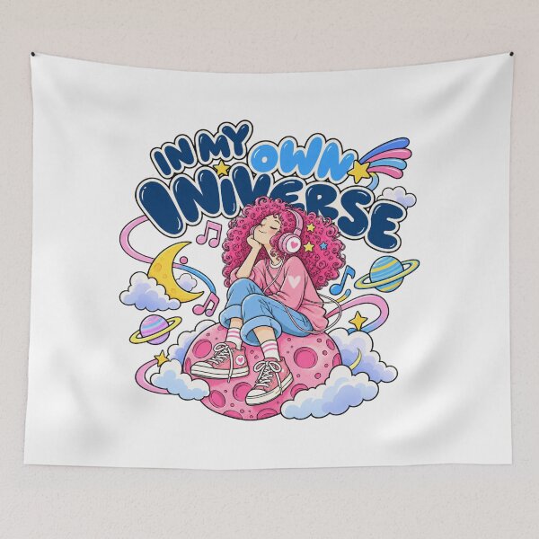 Item preview, In My Own Universe Headphones Girl Space designed and sold by Nicha Studio.