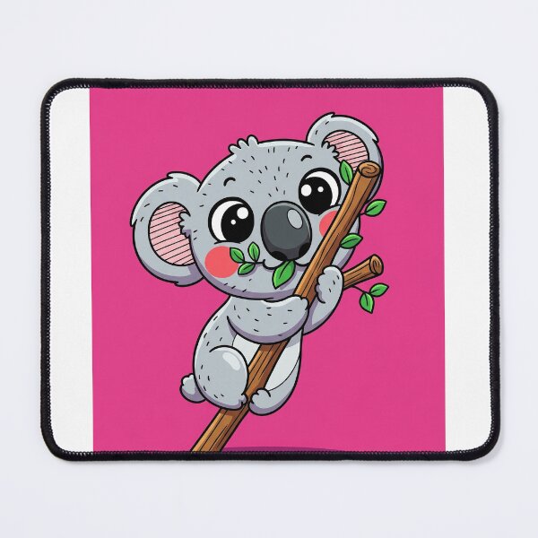 Item preview, Cute Kawaii Koala Hugging Eucalyptus Tree Branch Cartoon designed and sold by mumeaw.