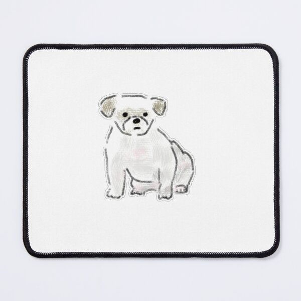 Item preview, Sitting White Bulldog Puppy designed and sold by raun.draw.