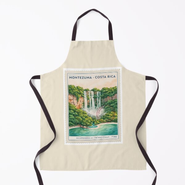 Item preview, Montezuma Costa Rica Waterfall Coast Stamp Art Print designed and sold by stickercuffs.
