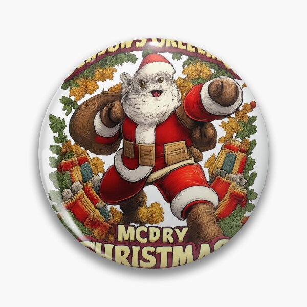 Item preview, Action Movie Santa Jumping from Explosion Christmas Design PERFECT GIFT FOR YOU AND FRIENDS designed and sold by dogfox.