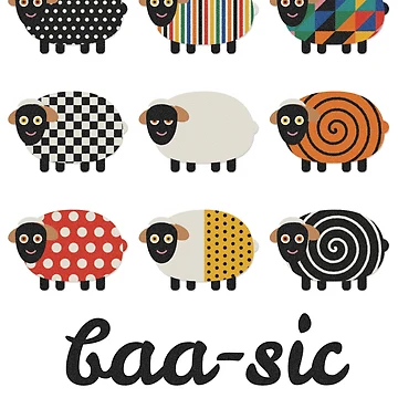 Imagen de la obra Baa-sic Funny Sheep Pun Felt Pattern de somebasic