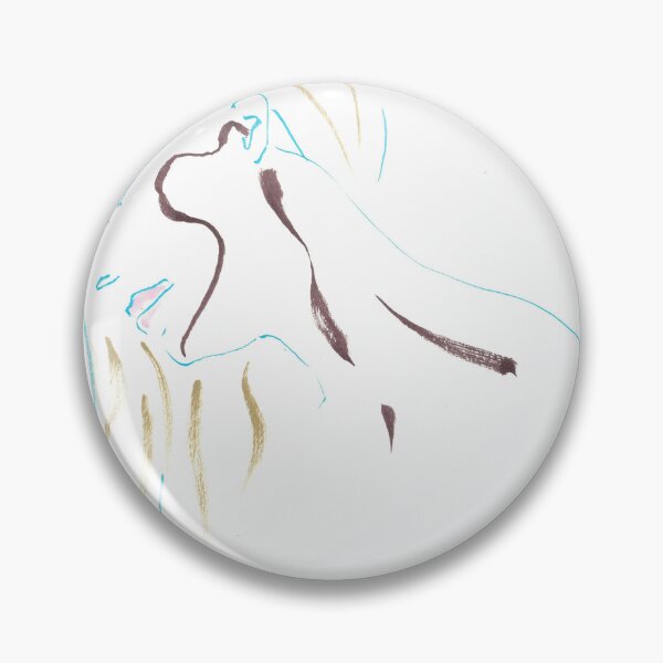 Item preview, Wind-Swept Woman in Cyan and Gold designed and sold by essentialink.