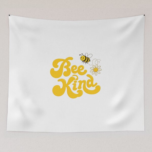 Item preview, Bee Kind Retro 70s Honeybee Wildflower Daisy Positive Quote designed and sold by pietini.