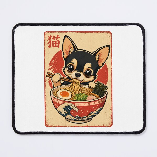 Item preview, Chihuahua Ramen Lover Japanese Foodie Dog Art designed and sold by StuckOnTees.