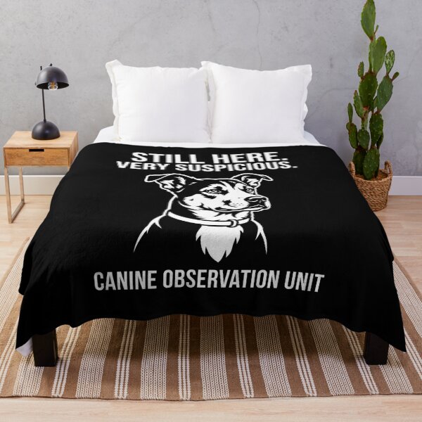 Item preview, Canine Observation Unit Pitbull Dog Slogan designed and sold by SplashTastic.