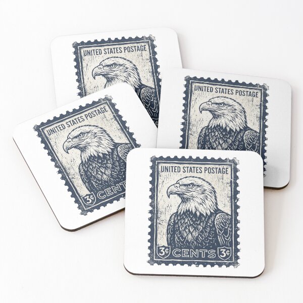 Item preview, Philately Eagle Design – Vintage Postage Stamp Linocut Art designed and sold by Luminari Creations.