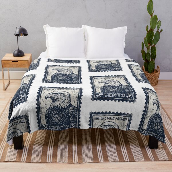 Item preview, Philately Eagle Design – Vintage Postage Stamp Linocut Art designed and sold by Luminari Creations.