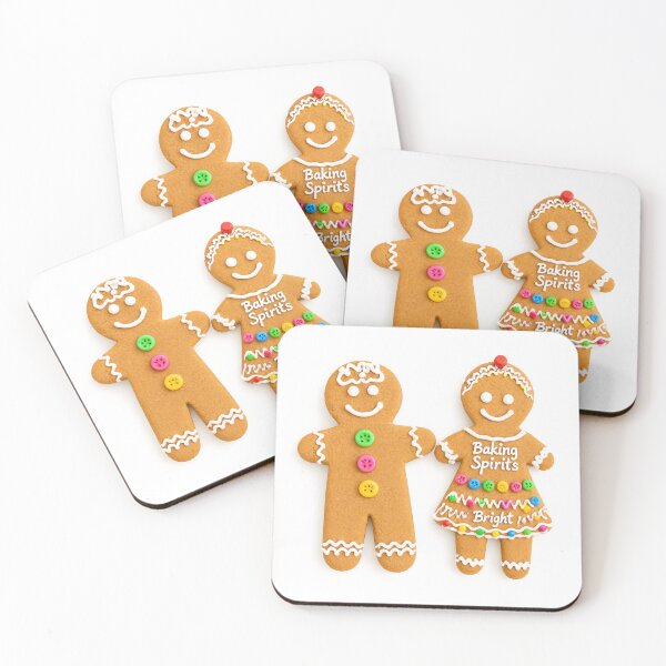 Item preview, Baking Spirits Bright Cute Gingerbread Duo Holiday Cookie Baking designed and sold by pietini.