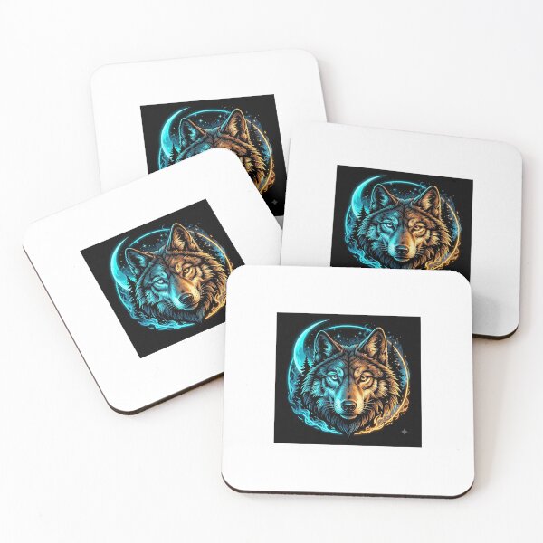 Item preview, Wolf of Two Worlds: Moonlit Ice and Solar Flame designed and sold by Ak-art-shop.
