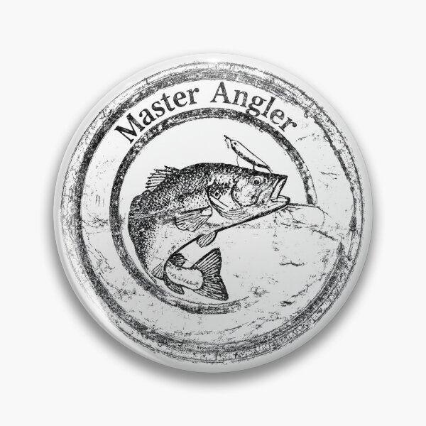 Item preview, Vintage Largemouth Bass Fishing Club Retro Angler Outdoor Badge designed and sold by pietini.