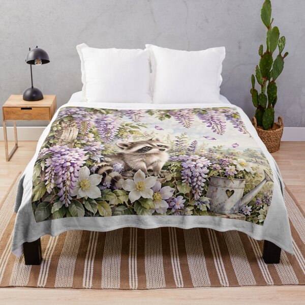 Item preview, Racoon among wisteria designed and sold by arleen315.