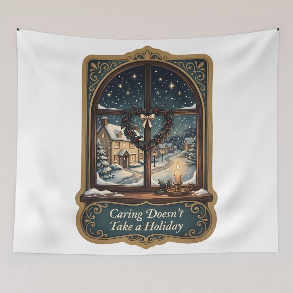 Item preview, Caring Doesn't Take a Holiday - Nurse Christmas designed and sold by TheCalmEdit.