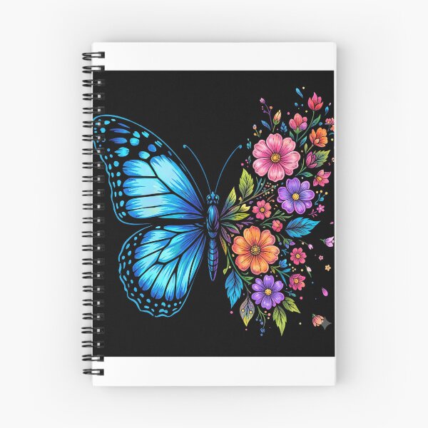 Item preview, Half Butterfly Half Flower Bouquet – Colorful Botanical Nature Illustration designed and sold by Ak-art-shop.