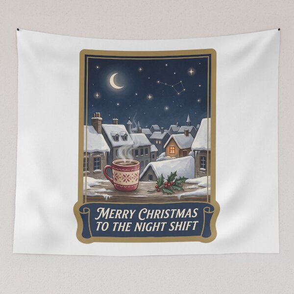 Item preview, Merry Christmas to the Night Shift - Nurse Card designed and sold by TheCalmEdit.