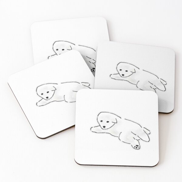 Item preview, Lying Down White Puppy designed and sold by raun.draw.