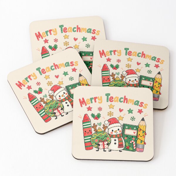 Item preview, Merry Teachmas | Cute Christmas for teacher | Crayon Art designed and sold by Made by Tamar.
