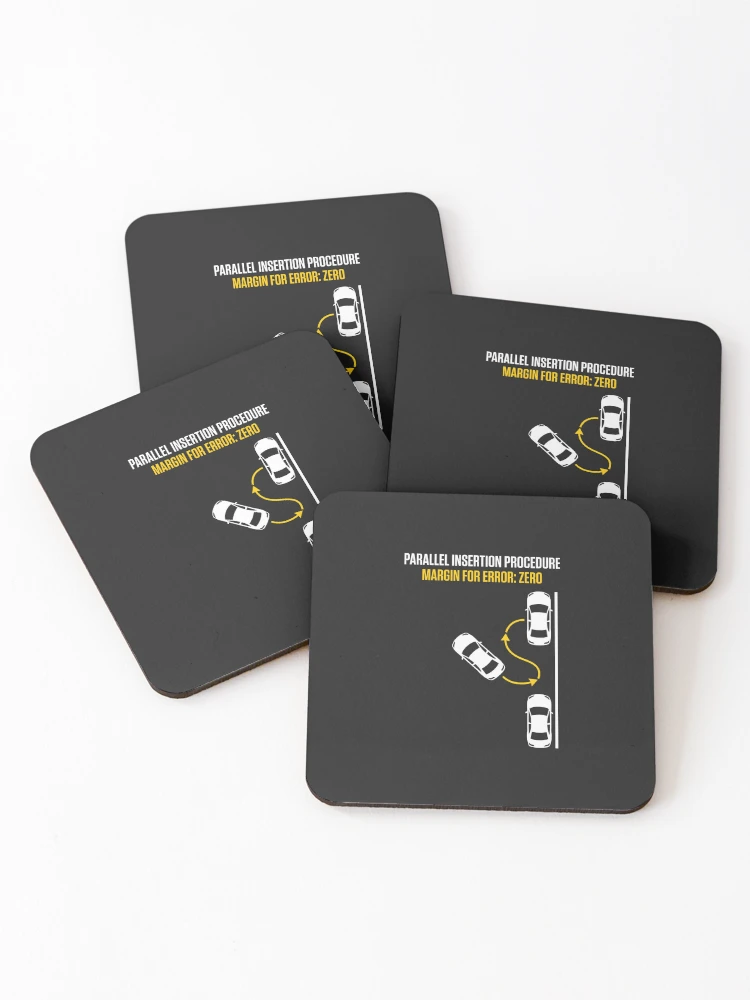 Thumbnail 1 of 5, Coasters (Set of 4), Parallel Insertion Procedure Driving Humor designed and sold by SplashTastic.