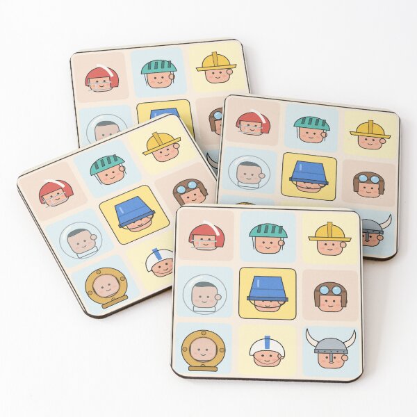 Item preview, Brain Buckets Funny Helmet Heads Grid designed and sold by somebasic.