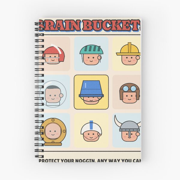 Item preview, Brain Buckets Funny Helmet Heads Grid designed and sold by somebasic.