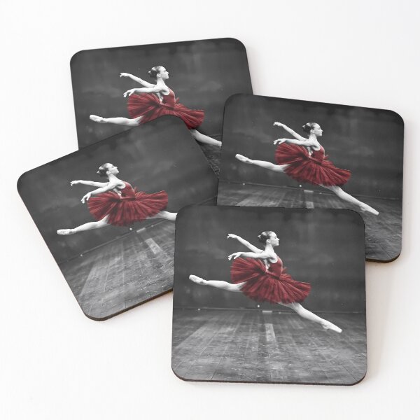 Item preview, Graceful Leaping Ballerina in Red Tutu designed and sold by TeeBeeDesigns.