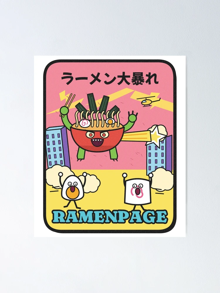 Thumbnail 1 von 3, Poster, Ramenpage Funny Ramen Monster Movie Poster designt und verkauft von somebasic.