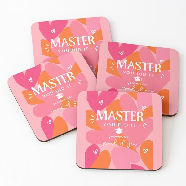 Item preview, Master's Graduation Card for Her | Pink Heart Congratulations | Proud of You designed and sold by Aesthetic-Avenue.