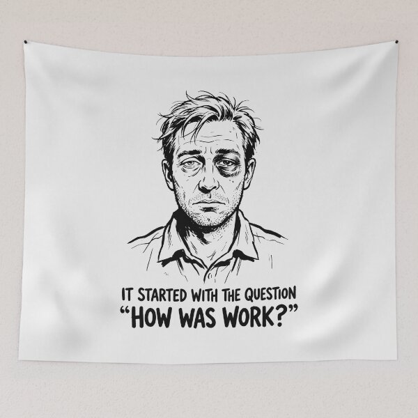 Item preview, How Was Work Man With Black Eye designed and sold by SplashTastic.